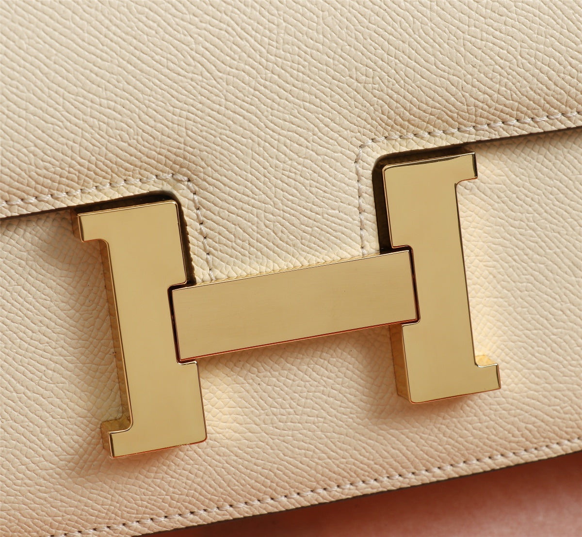 SACS HM CONSTANCE 22 CRÈME EPSOM QUINCAILLERIE OR