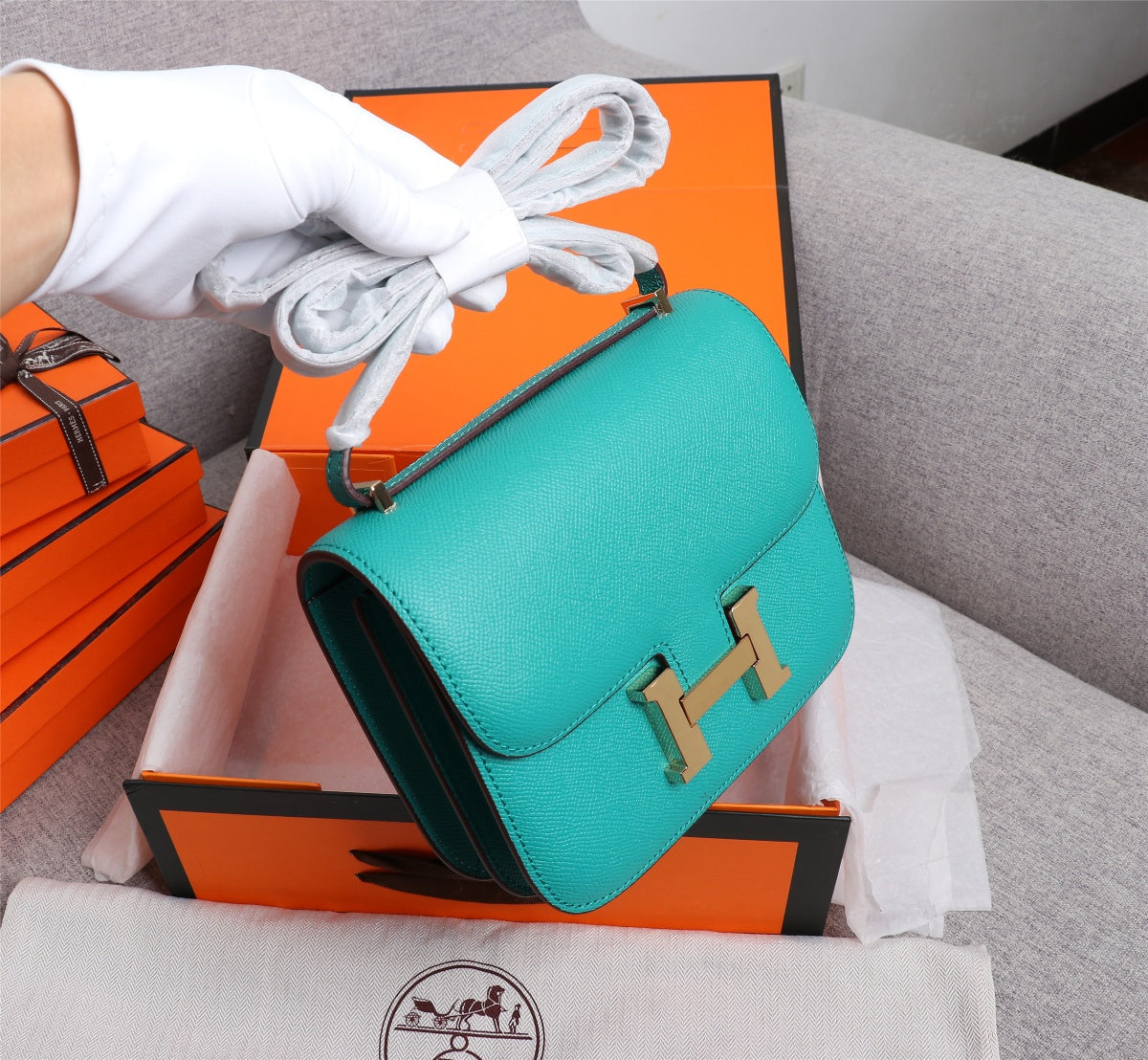 SAC HM CONSTANCE 22 EPSOM QUINCAILLERIE OR