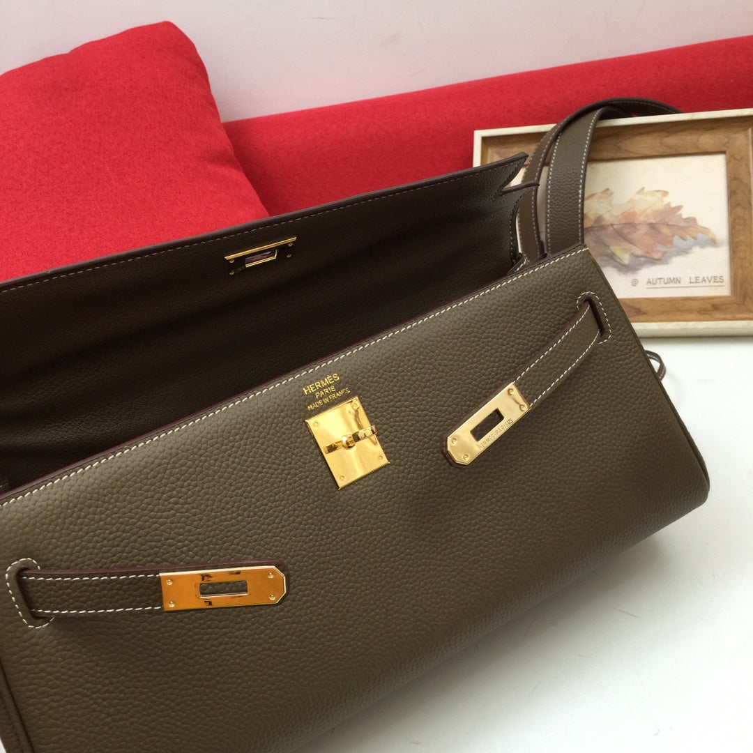 SAC À BANDOULIÈRE HM 35 CÈDRE TOGO QUINCAILLERIE DORÉ
