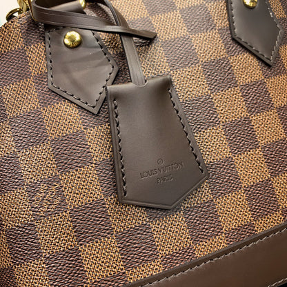 ブレイデッド アルマ BB 23 ブラウン ダミエ エベヌ キャンバス ゴールド バックル