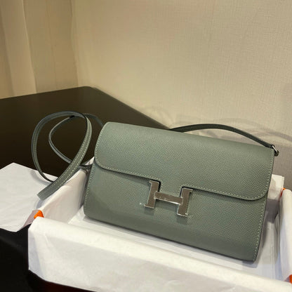 CONSTANCE TO GO 20,5 VERT AMANDE EPSOM ARGENT QUINCAILLERIE