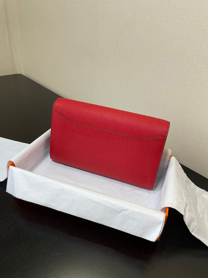 コンスタンス トゥ ゴー 20.5 レッドエプソム シルバーハードウェア
