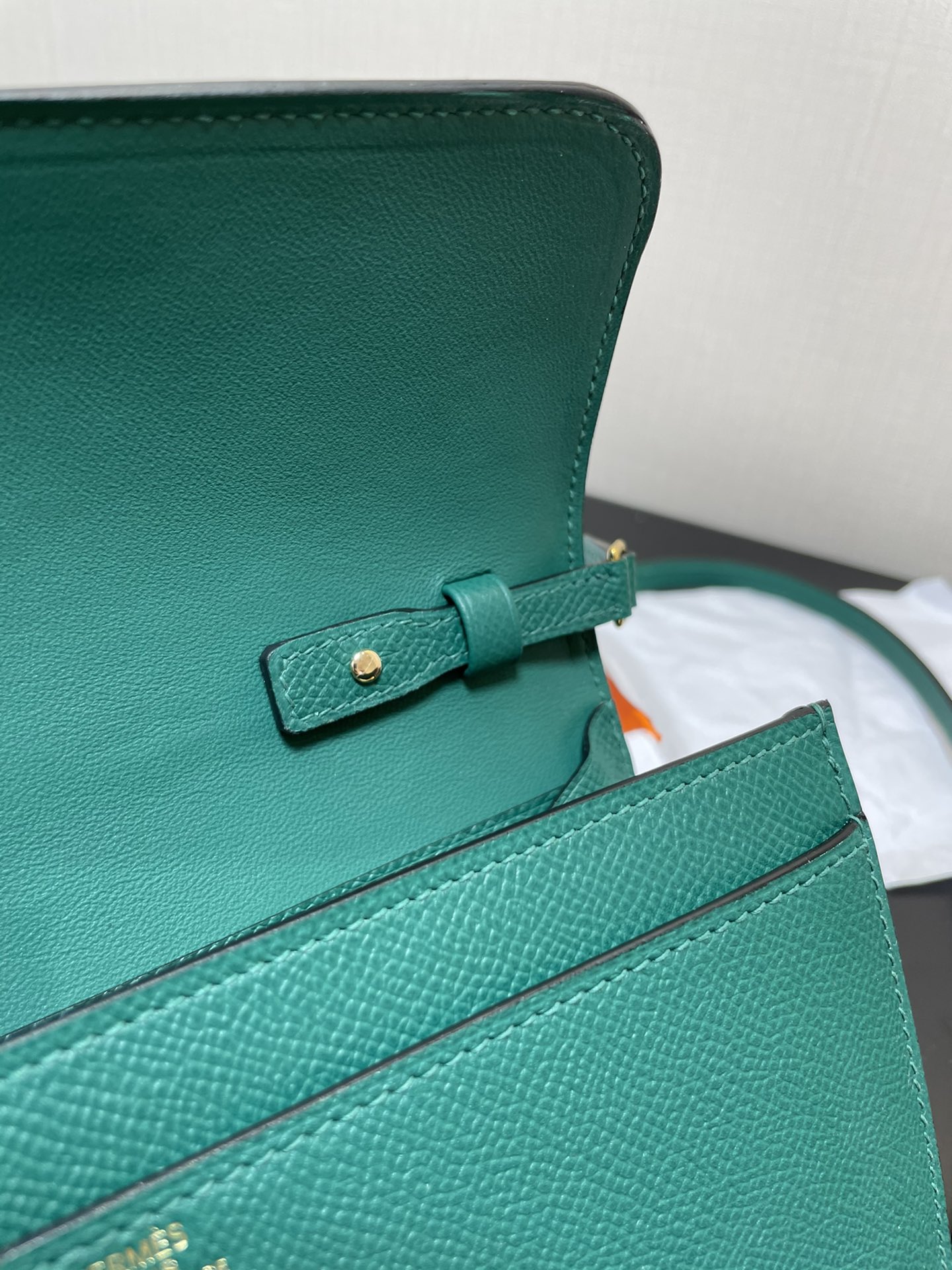 CONSTANCE TO GO 20,5 BLEU VERT EPSOM OR HARDWARE