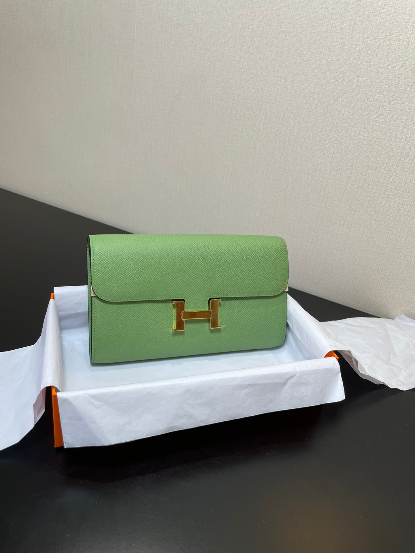 CONSTANCE VA 20,5 GREEN EPSOM GOLD HARDWARE
