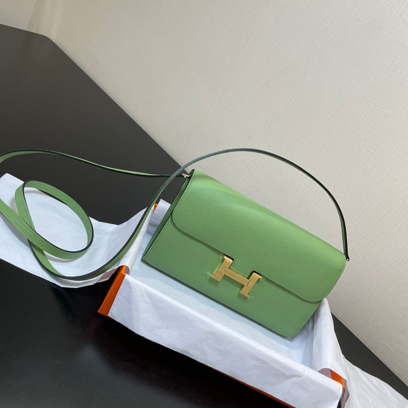 CONSTANCE VA 20,5 GREEN EPSOM GOLD HARDWARE