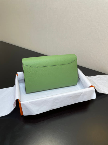 CONSTANCE VA 20,5 GREEN EPSOM SILVER HARDWARE
