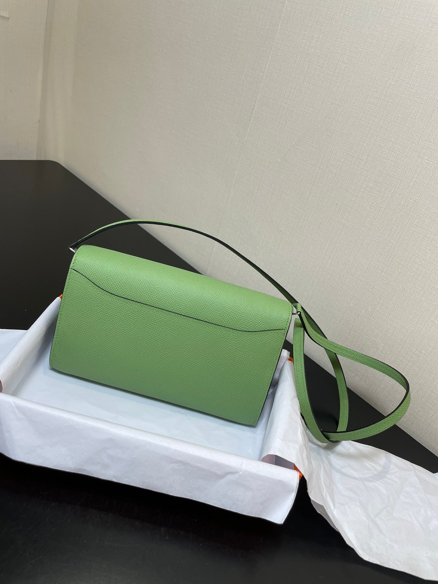 CONSTANCE VA 20,5 GREEN EPSOM SILVER HARDWARE