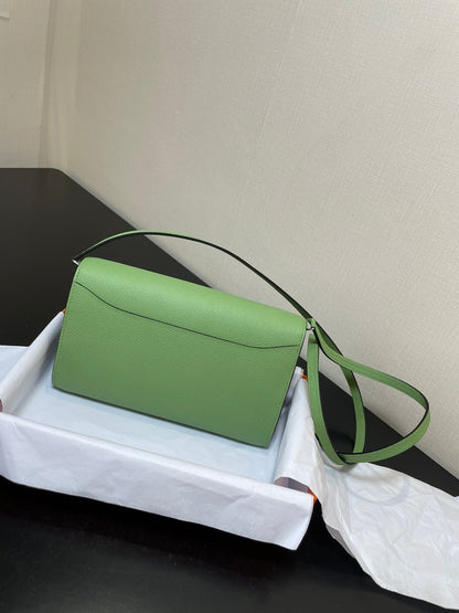 CONSTANCE VA 20,5 GREEN EPSOM SILVER HARDWARE