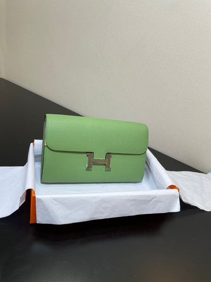 CONSTANCE VA 20,5 GREEN EPSOM SILVER HARDWARE