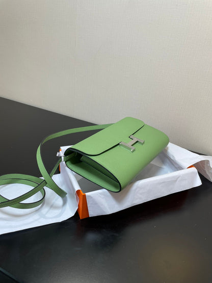 CONSTANCE VA 20,5 GREEN EPSOM SILVER HARDWARE