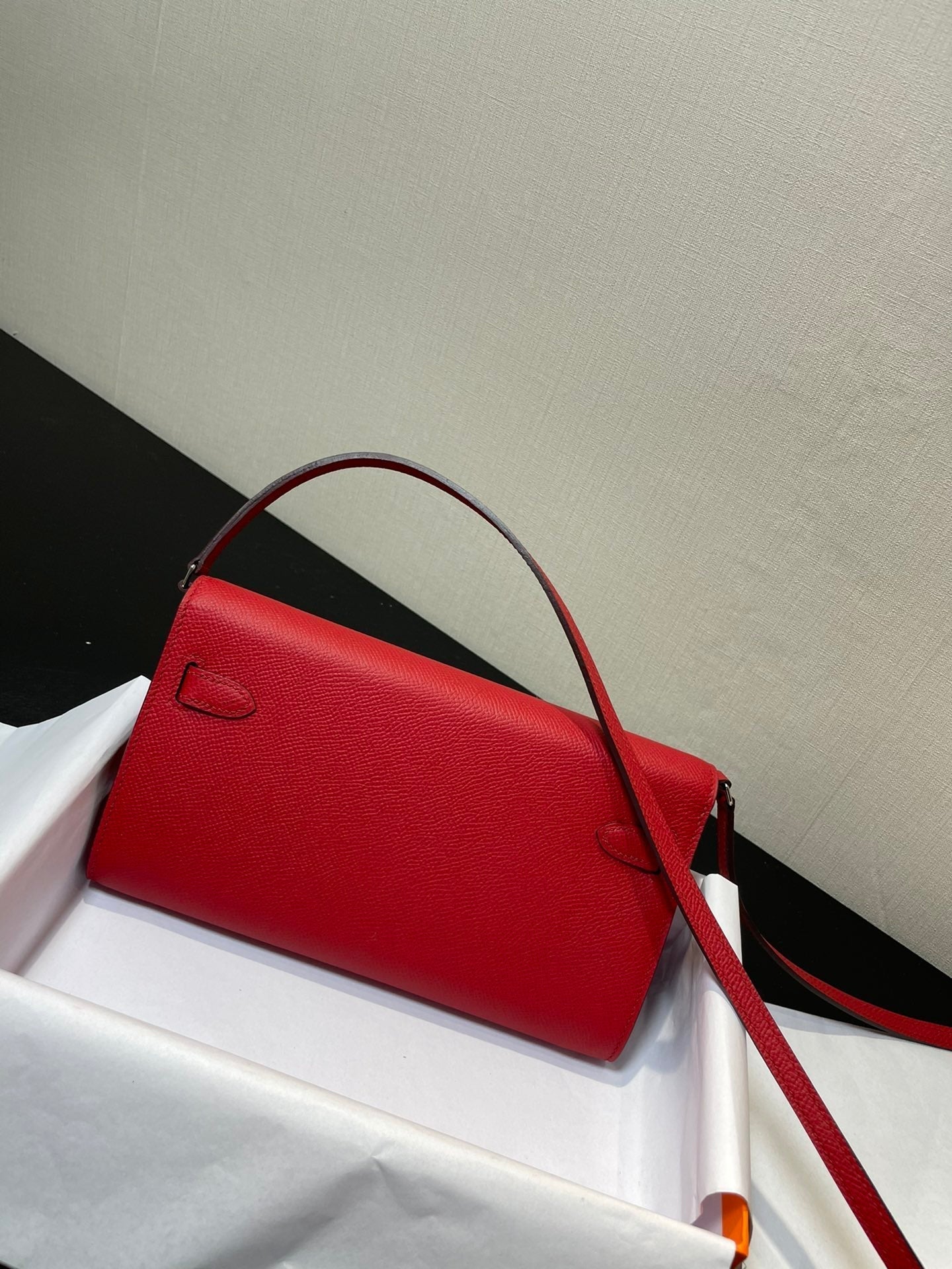 ケリー トゥ ゴー ウォレット 20.5 レッド エプソム シルバー金具
