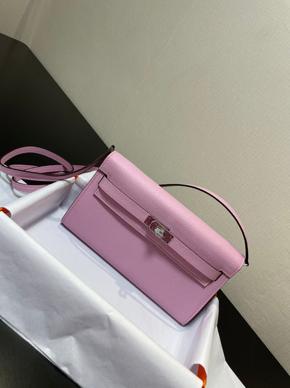 Kelly WOC 20,5 rose clair Epsom quincaillerie argentée
