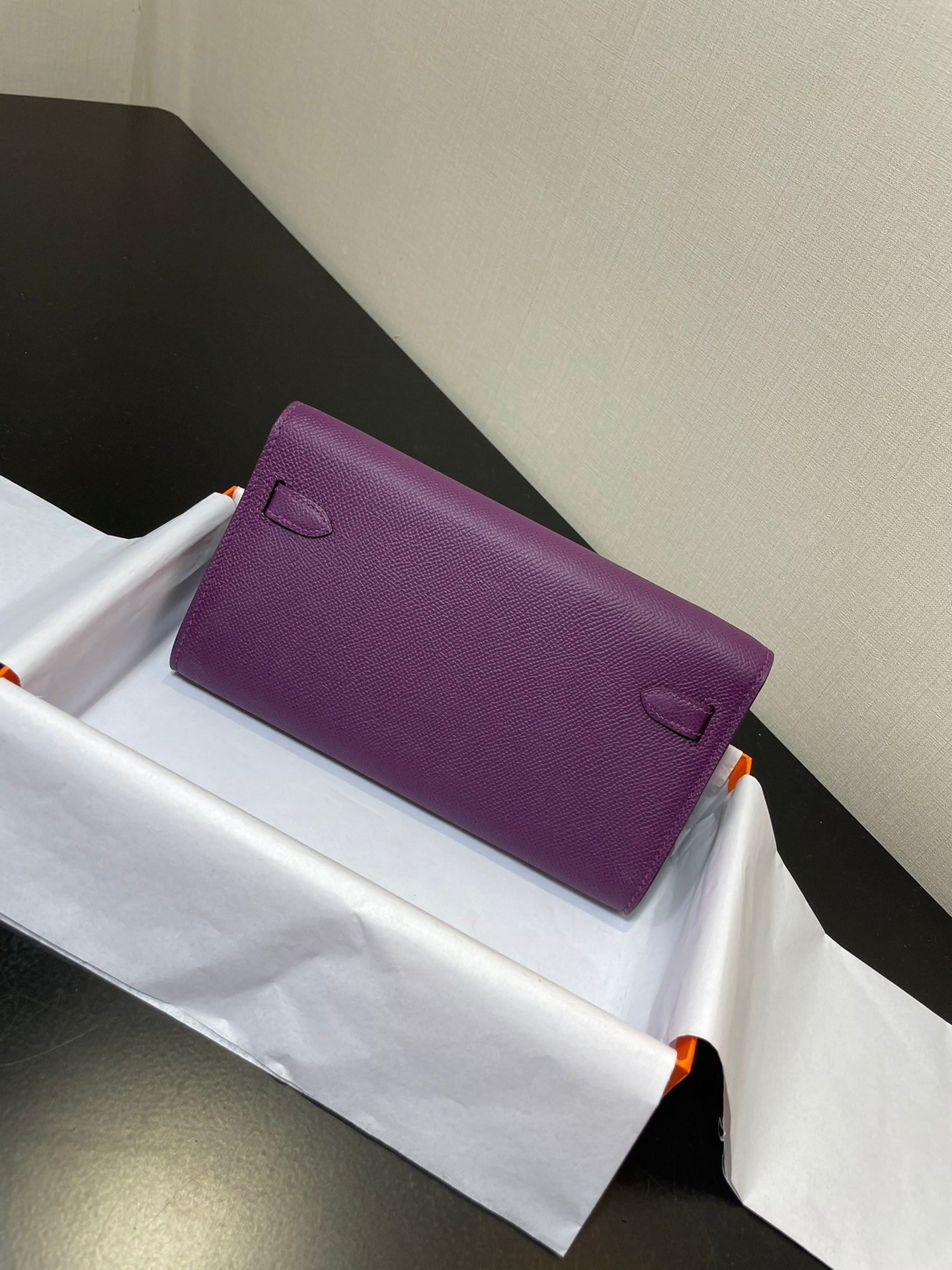 ケリー トゥ ゴー ウォレット 20.5 パープル エプソム ゴールド金具