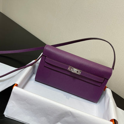 ケリー トゥ ゴー ウォレット 20.5 パープル エプソム シルバー金具