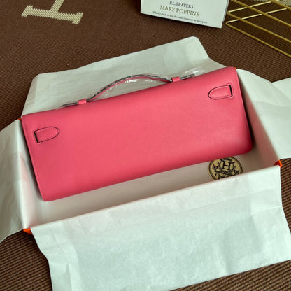 HM ケリーカット 31cm ピンク スウィフトレザー グレー