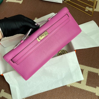HM ケリーカット 31cm フクシア スウィフトレザー Ghw