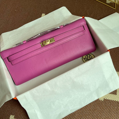 HM ケリーカット 31cm フクシア スウィフトレザー Ghw