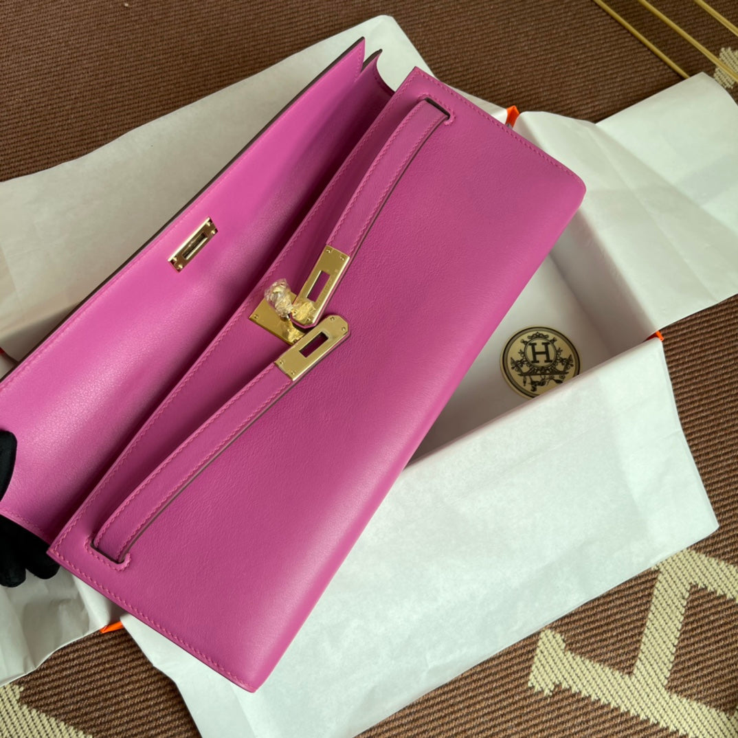 HM ケリーカット 31cm フクシア スウィフトレザー Ghw