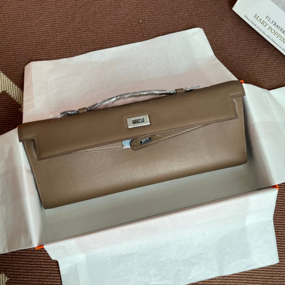 HM ケリーカット 31cm ブラウン スウィフトレザー ショーツ