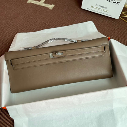 HM ケリーカット 31cm ブラウン スウィフトレザー ショーツ