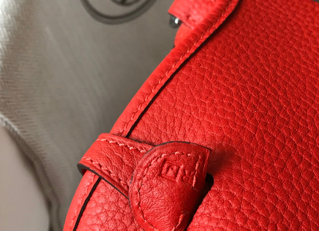 Mini Evelyne 18 cm Rouge Togo Quincaillerie Argentée