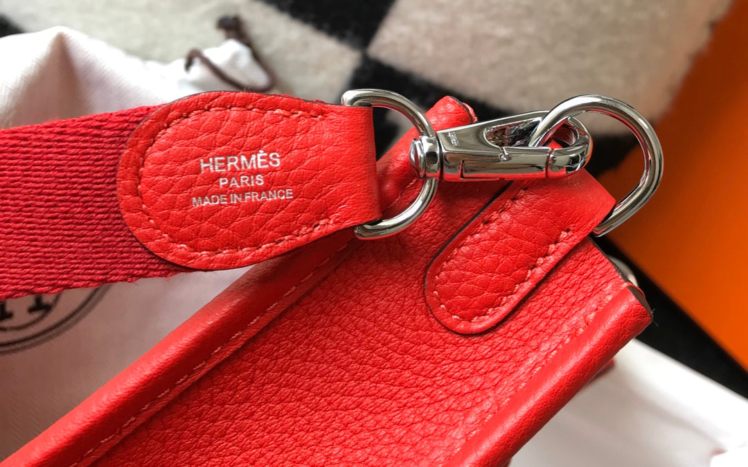 Mini Evelyne 18 cm Rouge Togo Quincaillerie Argentée