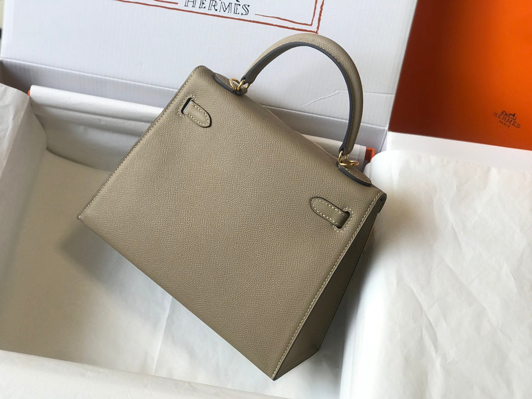 HM ケリー 32cm デザートトープ エプソムレザー ゴールド金具
