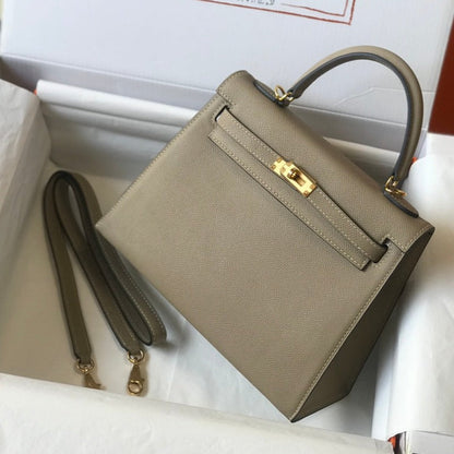 HM ケリー 32cm デザートトープ エプソムレザー ゴールド金具
