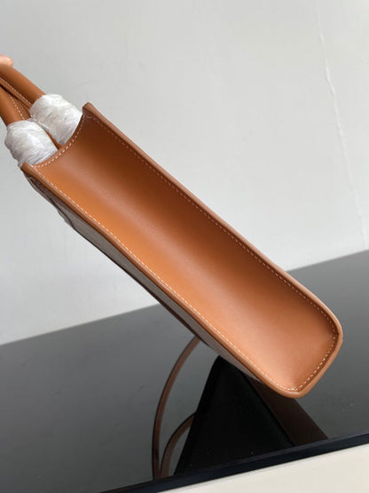 ミニ縦型カバ 17cm ホワイトキャンバス タンカーフスキン
