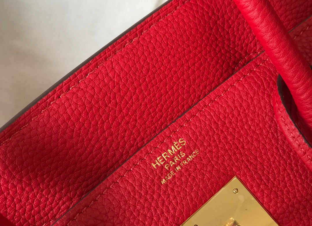 HM BIRKIN 35CM CUIR TOGO ROUGE QUINCAILLERIE DORÉ