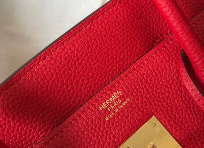 HM BIRKIN 35CM CUIR TOGO ROUGE QUINCAILLERIE DORÉ