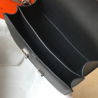 CONSTANCE 24CM EPSOM NOIR QUINCAILLERIE ARGENTÉE
