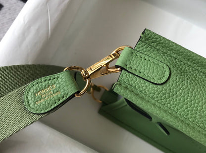 Mini Evelyne 18cm Vert Foncé Togo Ghw