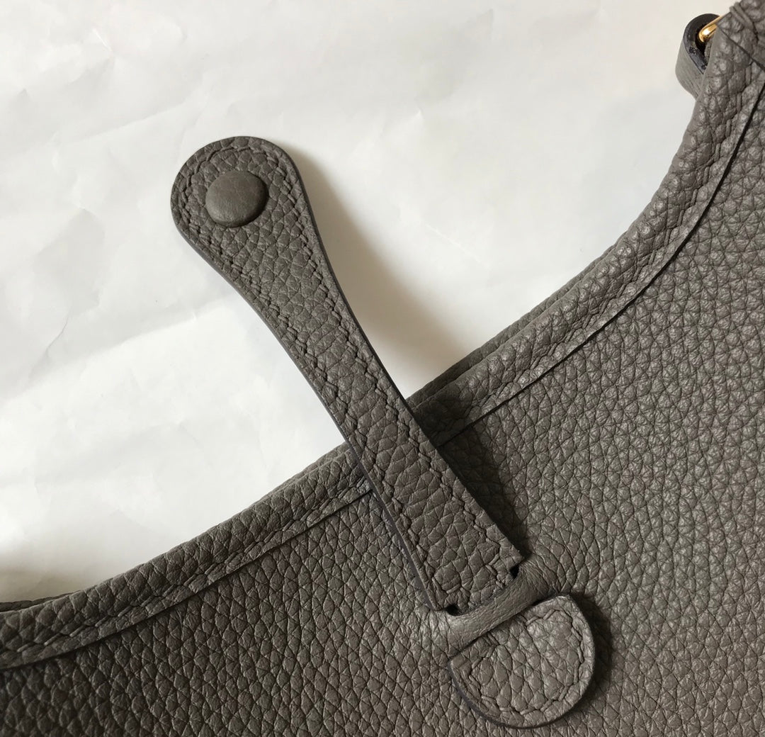 Mini Evelyne 18cm Gris Foncé Togo Ghw