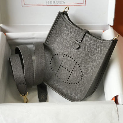 Mini Evelyne 18cm Gris Foncé Togo Ghw