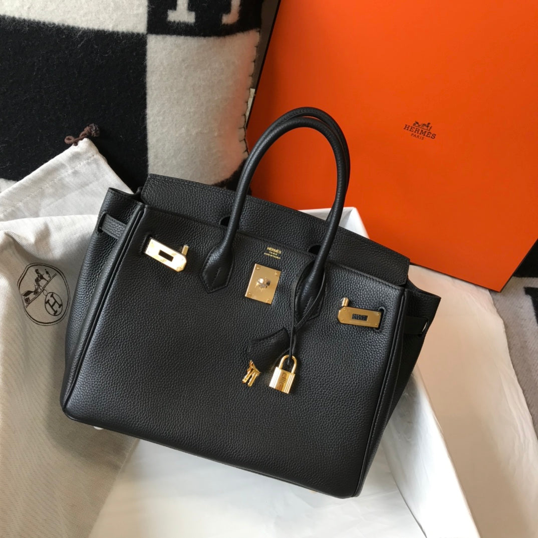 HM バーキン 30cm ブラック トゴレザー ゴールド金具