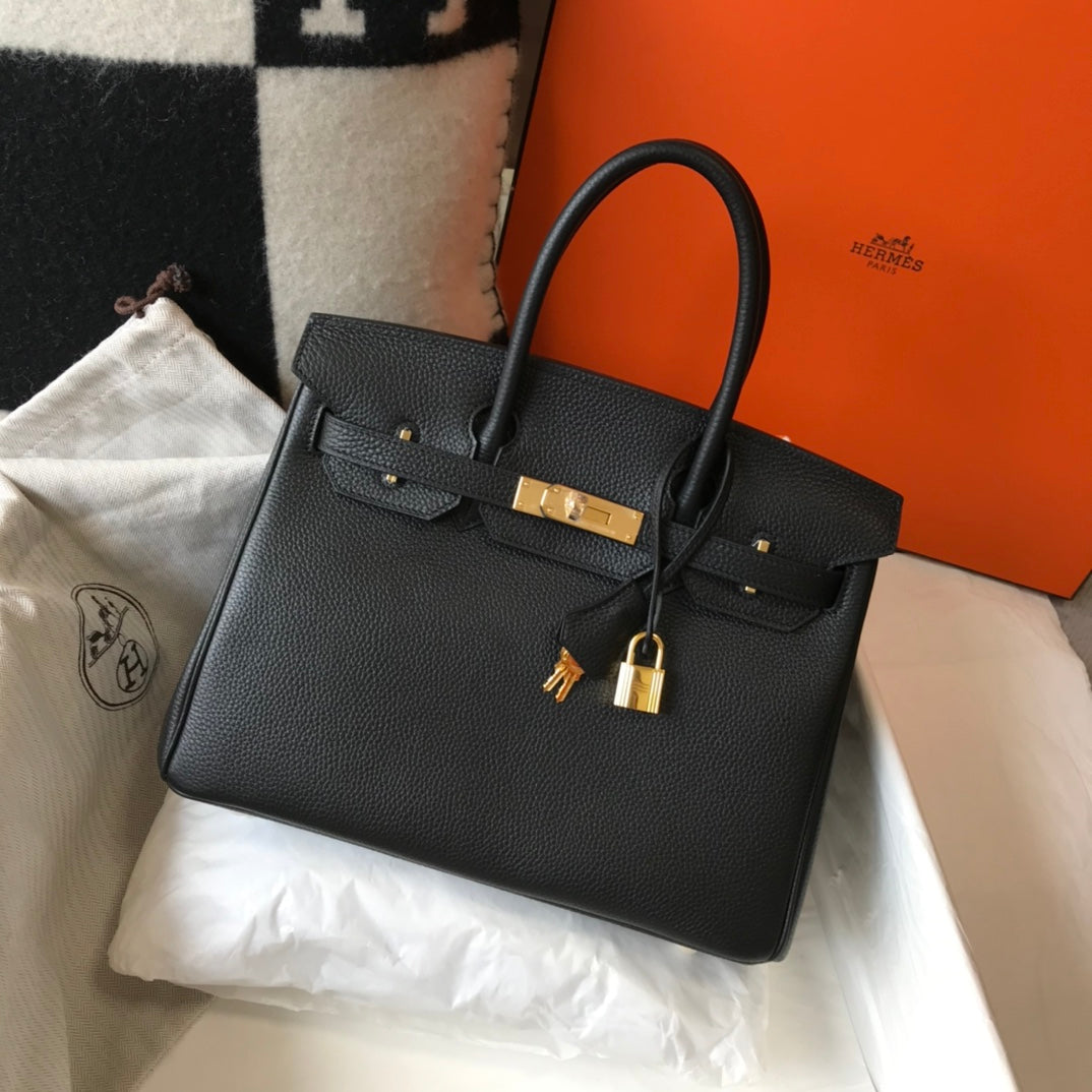 HM バーキン 30cm ブラック トゴレザー ゴールド金具