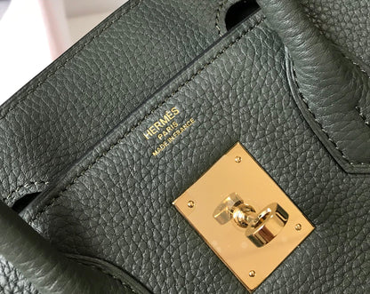 Sac HM Birkin 35 cm en pin, cuir Togo, matériel doré