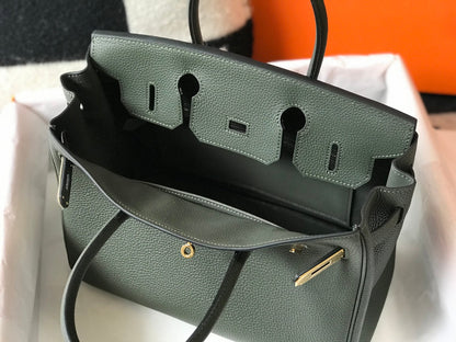 Sac HM Birkin 35 cm en pin, cuir Togo, matériel doré