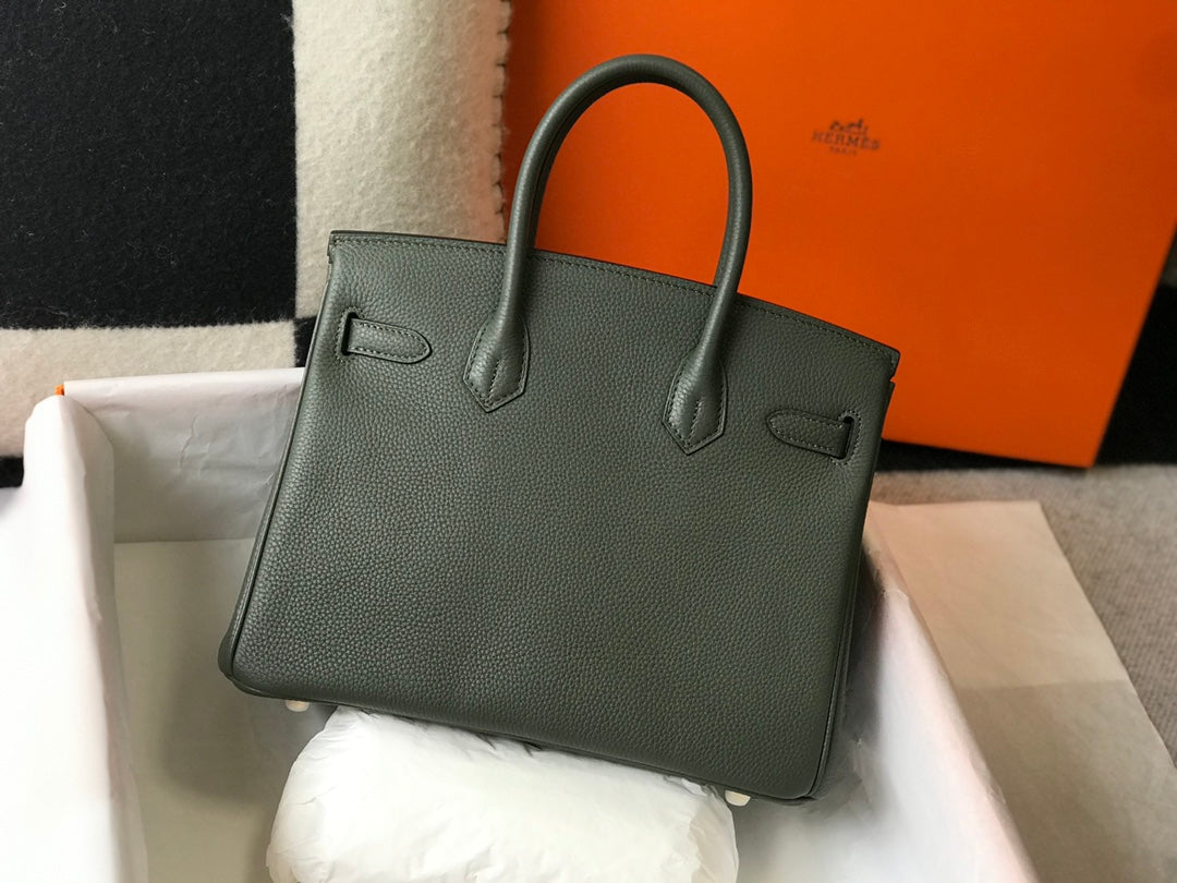 Sac HM Birkin 35 cm en pin, cuir Togo, matériel doré