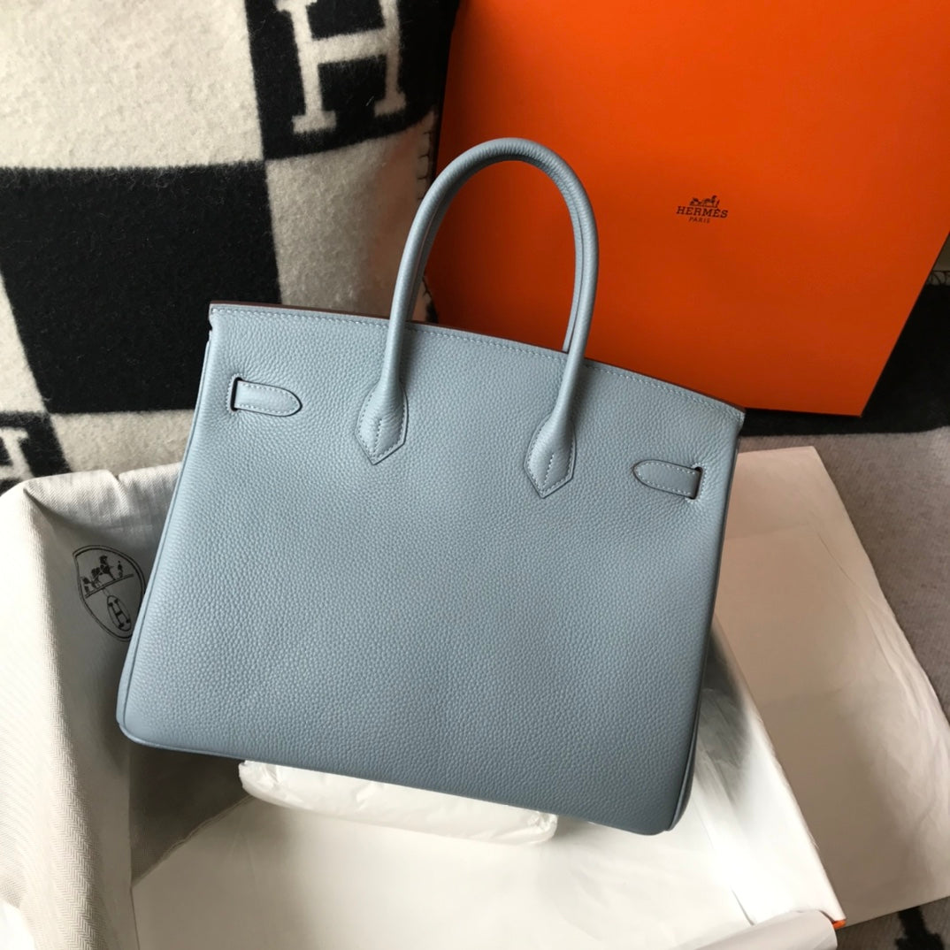 HM BIRKIN 35CM BLEU CIEL CUIR TOGO QUINCAILLERIE DORÉ