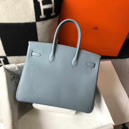 HM BIRKIN 35CM BLEU CIEL CUIR TOGO QUINCAILLERIE DORÉ