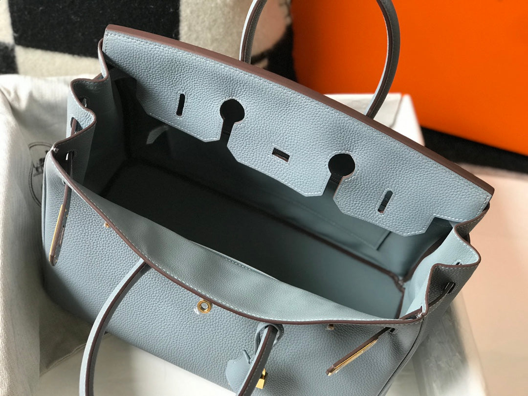 HM BIRKIN 35CM BLEU CIEL CUIR TOGO QUINCAILLERIE DORÉ