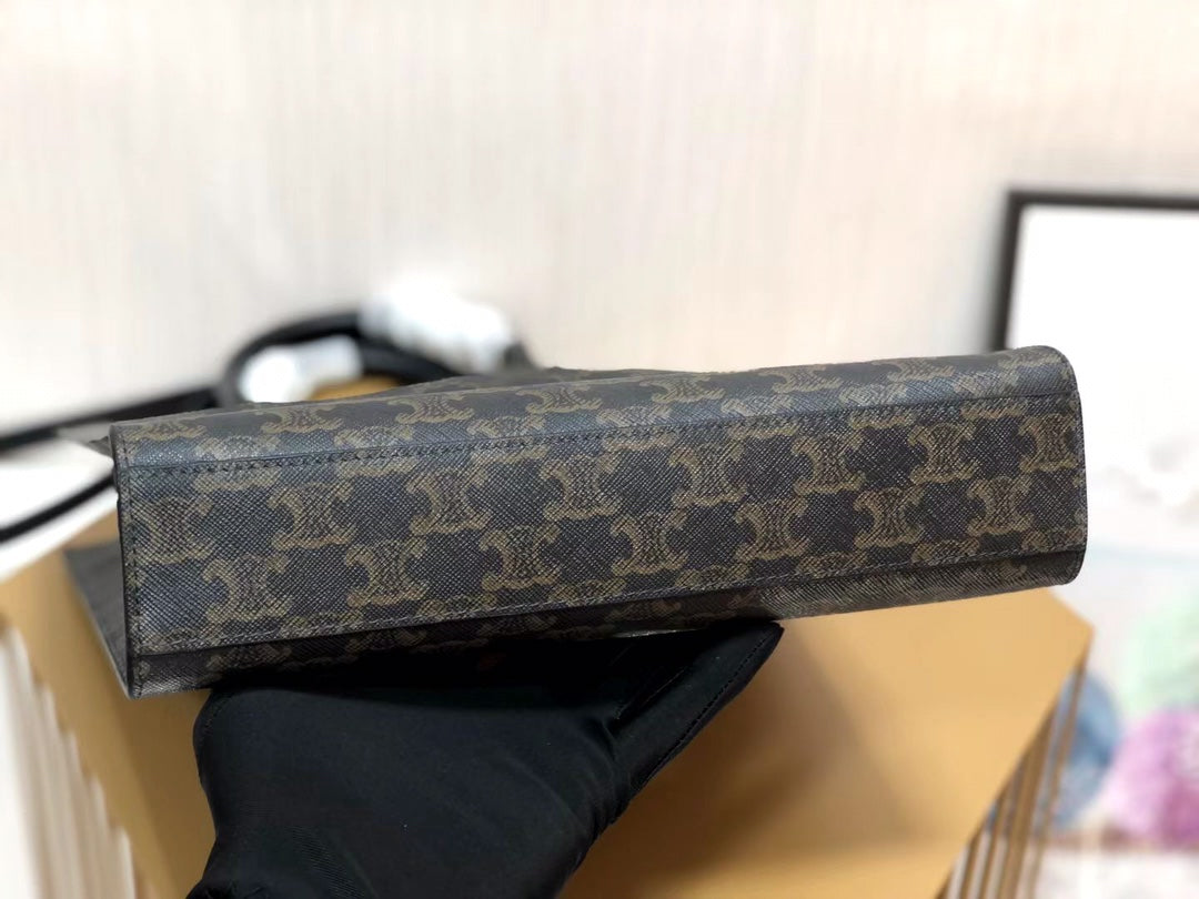 小さな縦型カバ 28cm オールブラック トリオンフ キャンバス