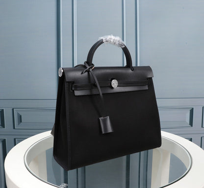 HM HERBAG ZIP 31 TOILE NOIRE