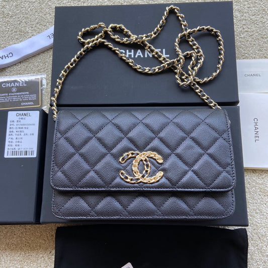 Classic Woc 20 cm en cuir de veau grainé noir CC