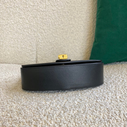 ミニ 18 パドロック ブラック カーフスキン バッグ