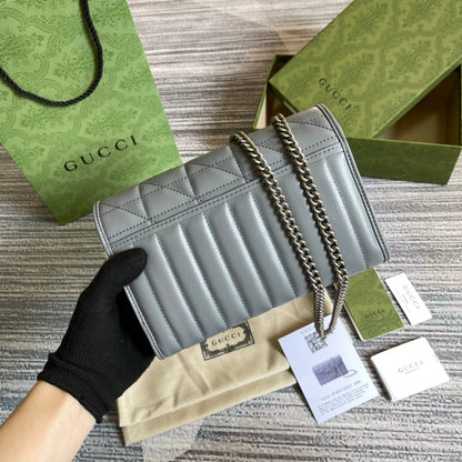 GGマーモント ミニ 20 ショルダーバッグ（グレーカーフスキン）