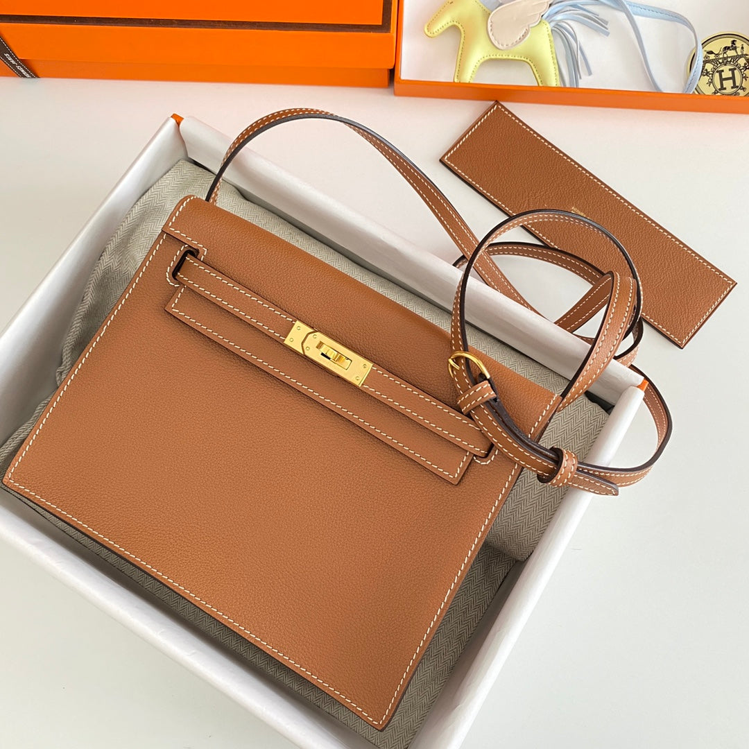 Kelly Danse II 22 cm Tan Evercolor Cuir Ghw