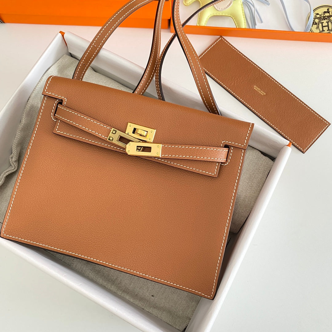 Kelly Danse II 22 cm Tan Evercolor Cuir Ghw